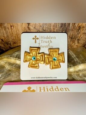 New Hidden Truth- Anna Stud Earrings- Aqua